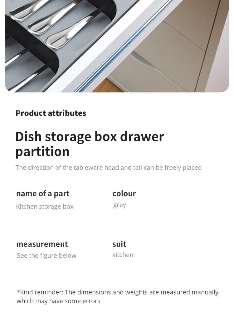 Kitchen Drawer Cutlery Storage Tray Knife Holder Spoon Forks Tableware Organizer Container For Spice Bottles Knives Block Rack - RELUX.STORE