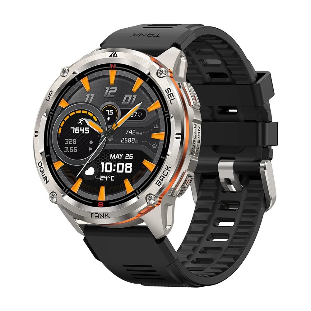 KOSPET TANK T3 Ultra 2 GPS Smart Watch For Men Smartwatch Compass Altimeter Barometric 5ATM IP69K Waterproof AMOLED Mens Watches - RELUX.STORE