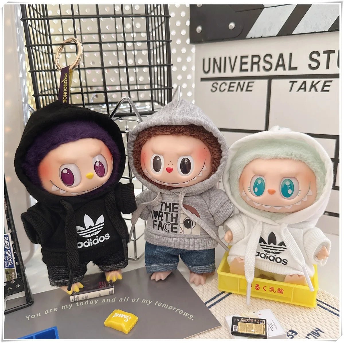 "Labubu 15/17cm Doll Clothing Set β Fashion Hoodie & Pants for V1/V2 Dolls, Korean Idol Trend DIY Outfit Gift" ππ§Έβ¨ - RELUX.STORE