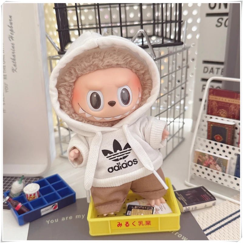 "Labubu 15/17cm Doll Clothing Set β Fashion Hoodie & Pants for V1/V2 Dolls, Korean Idol Trend DIY Outfit Gift" ππ§Έβ¨ - RELUX.STORE