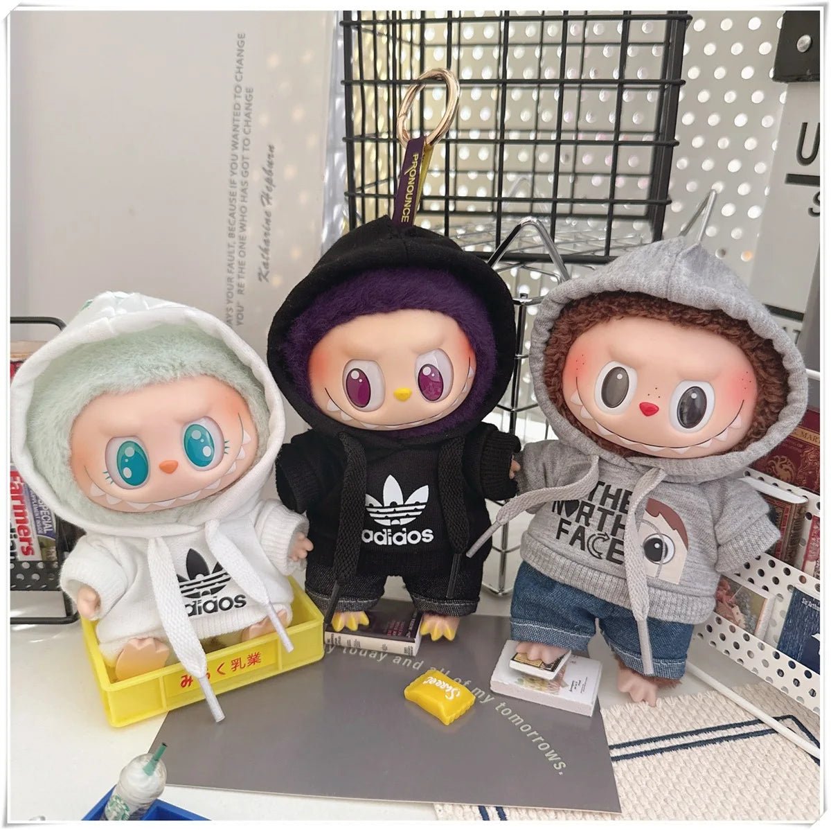 "Labubu 15/17cm Doll Clothing Set β Fashion Hoodie & Pants for V1/V2 Dolls, Korean Idol Trend DIY Outfit Gift" ππ§Έβ¨ - RELUX.STORE