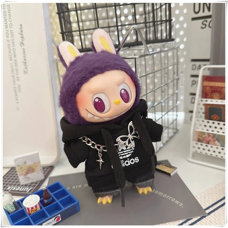 "Labubu 15/17cm Doll Clothing Set β Fashion Hoodie & Pants for V1/V2 Dolls, Korean Idol Trend DIY Outfit Gift" ππ§Έβ¨ - RELUX.STORE