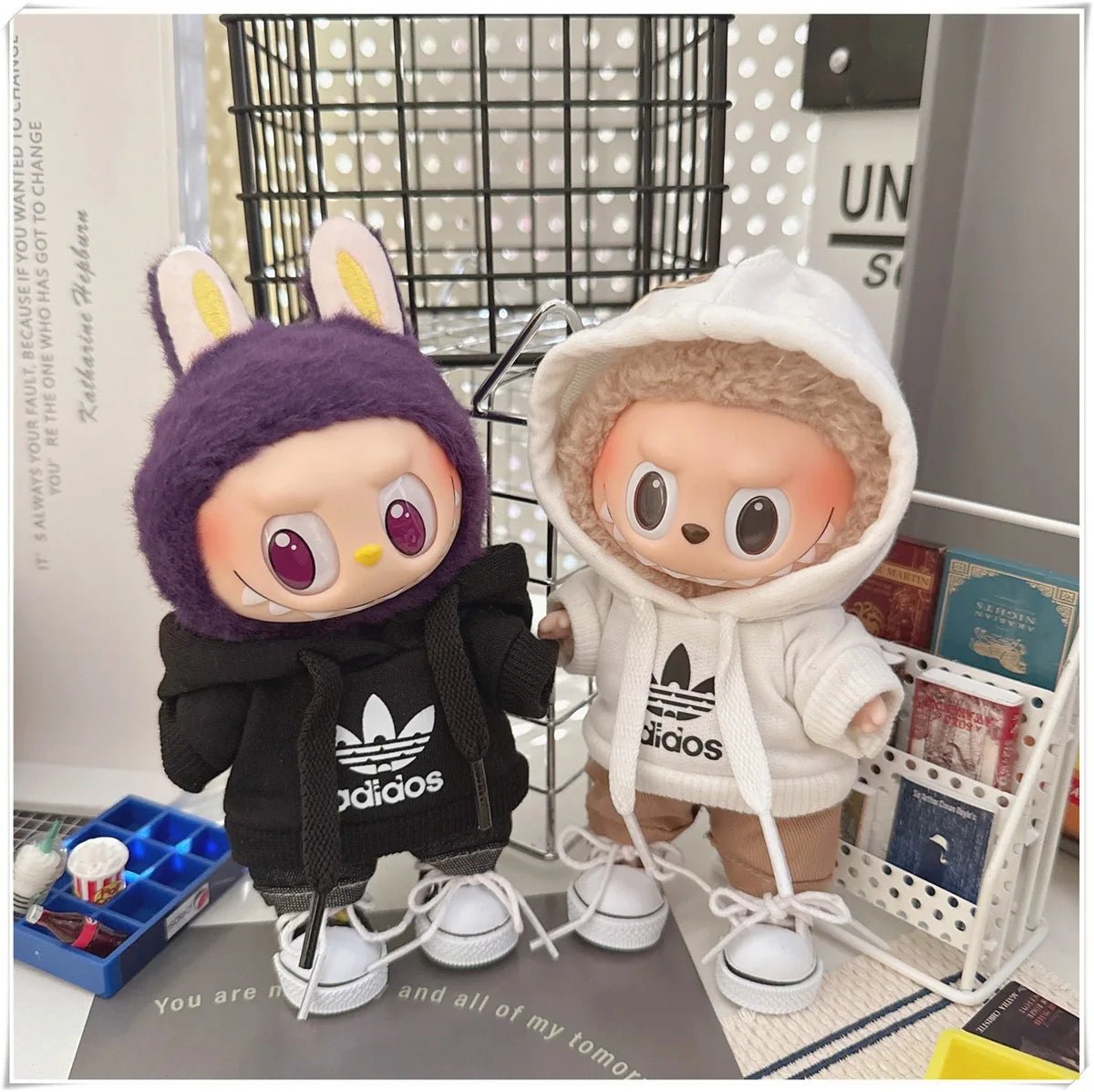 "Labubu 15/17cm Doll Clothing Set β Fashion Hoodie & Pants for V1/V2 Dolls, Korean Idol Trend DIY Outfit Gift" ππ§Έβ¨ - RELUX.STORE