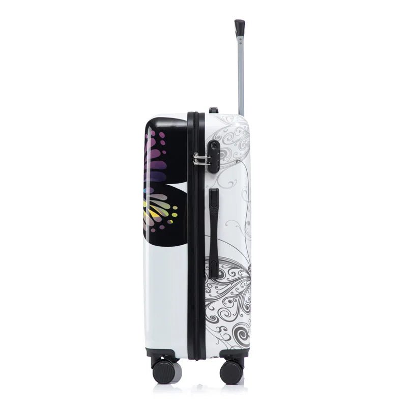 Large Capacity 20 - 28 Inch Butterfly Logo Luggage Suitcase with Combination Lock Rolling Wheels Travel Bag Luggage Suitcase - RELUX.STORELarge Capacity 20 - 28 Inch Butterfly Logo Luggage Suitcase with Combination Lock Rolling Wheels Travel Bag Luggage Suitcase
