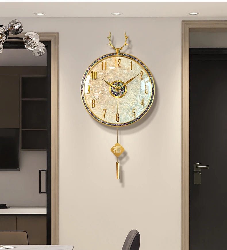 Large Luxury Wall Clocks Modern Cute Restaurant Nordic Fashion Wall Watch Creative Round Relogio De Parede Home Decoration - RELUX.STORE