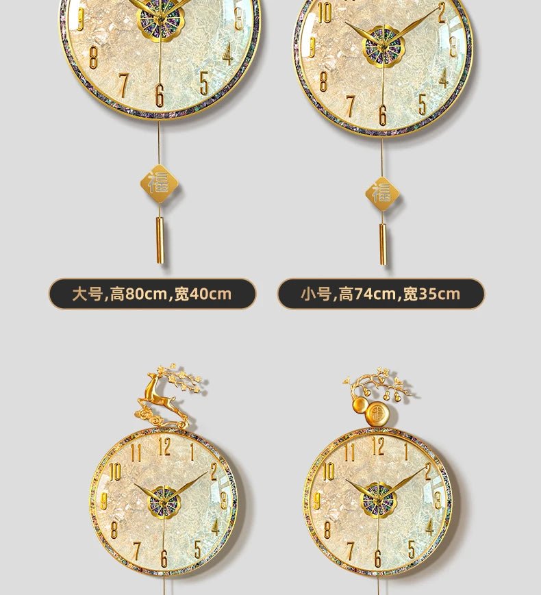 Large Luxury Wall Clocks Modern Cute Restaurant Nordic Fashion Wall Watch Creative Round Relogio De Parede Home Decoration - RELUX.STORE