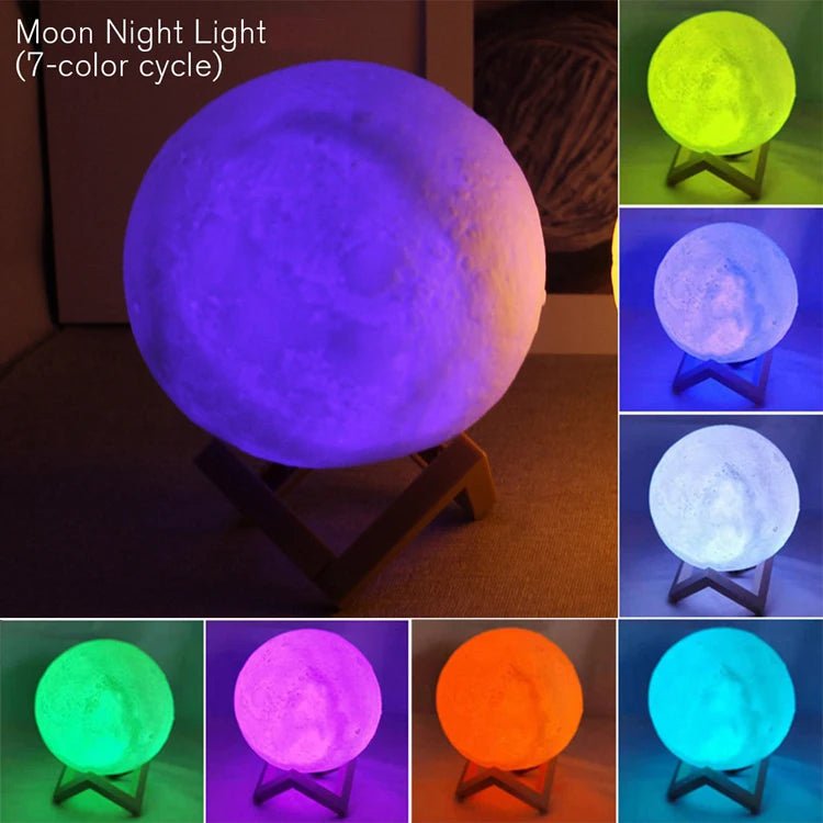 "LED Moon Night Light – Galaxy Projector & Book Light for Kids, Girls & Boys | Birthday Gift, Bedroom Decor, Indoor LED Lighting for Children" - RELUX.STORE