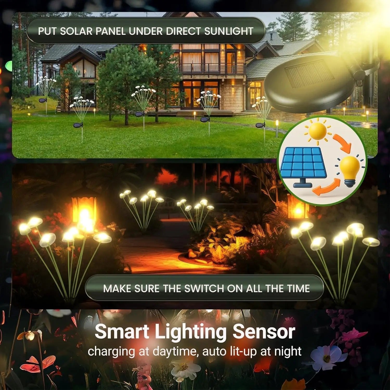 "LED Solar Jellyfish Mushroom Lamp – Waterproof Outdoor Garden & Lawn Decoration Light for Patios, Courtyards & Landscape Lighting" - RELUX.STORE