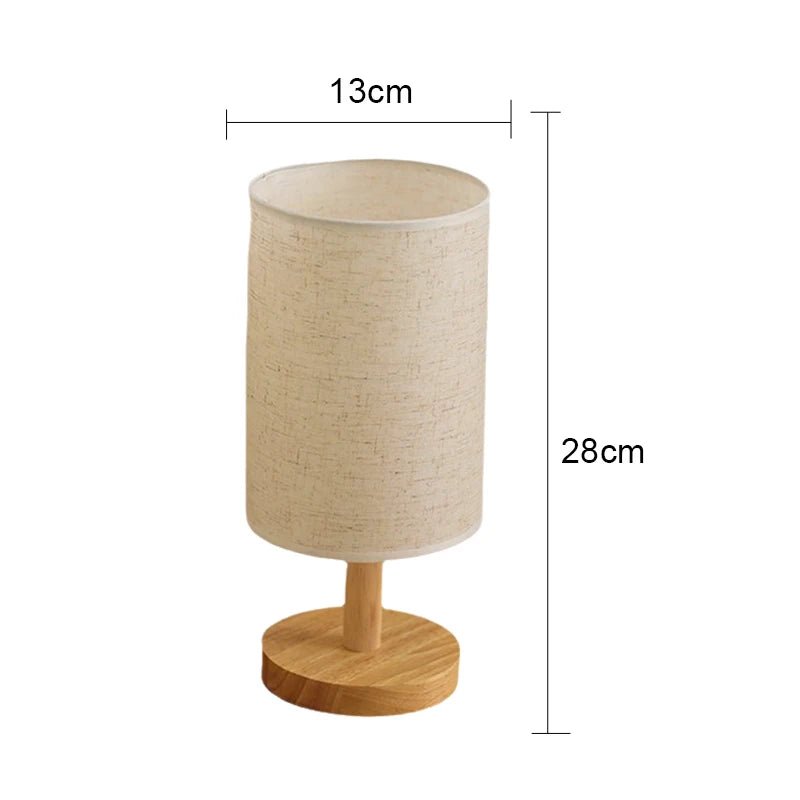 "LED Table Lamp – Simple Chinese Style Dimmable Night Light with Fabric Lampshade, USB Plug for Bedroom & Bedside Lighting" - RELUX.STORE