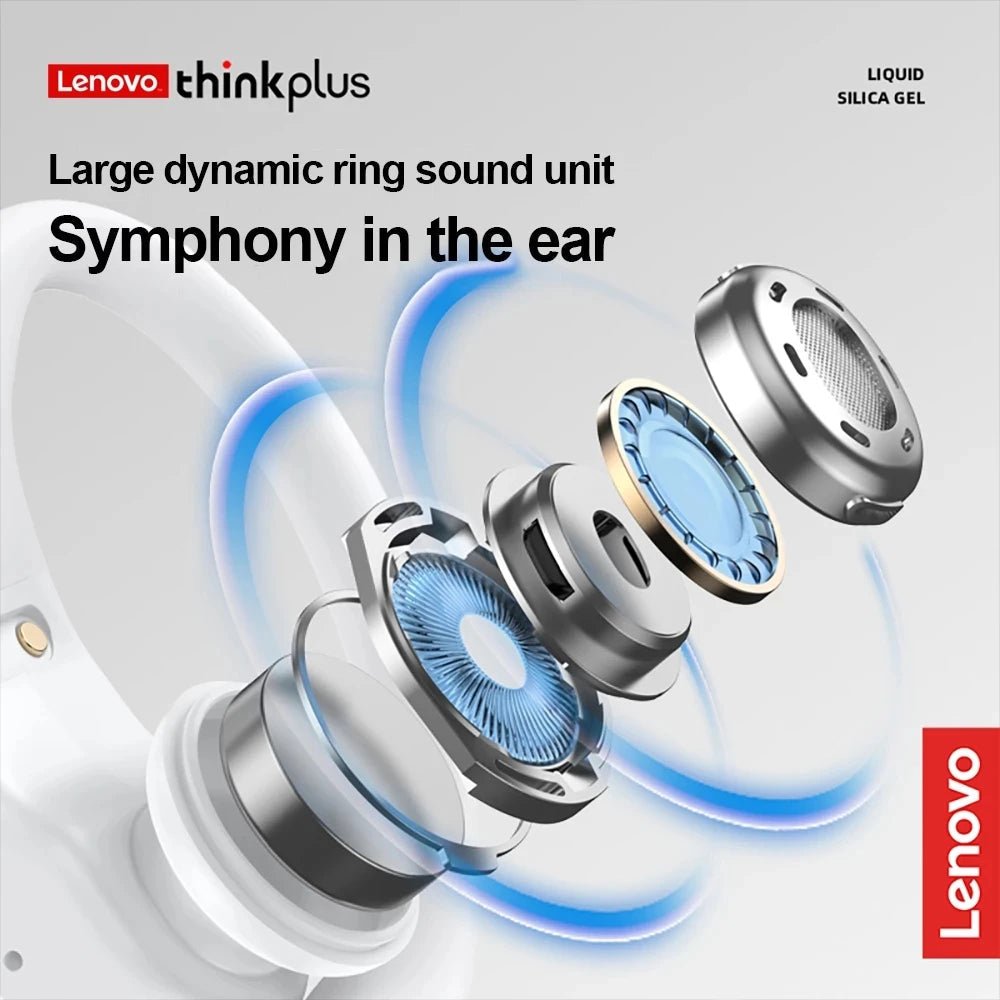 Lenovo LP75 Sports Wireless Earphones – Bluetooth 5.3 TWS Headphones with Mic, Button Control, LED Power Display & HiFi Stereo Sound - RELUX.STORE