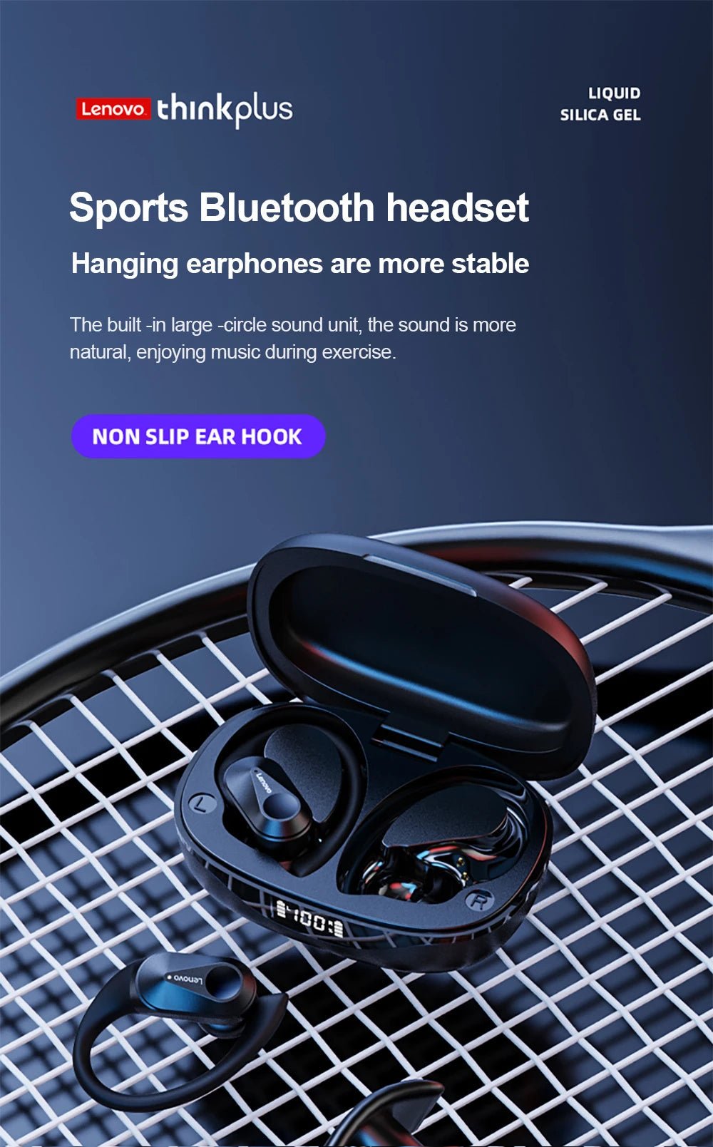 Lenovo LP75 Sports Wireless Earphones – Bluetooth 5.3 TWS Headphones with Mic, Button Control, LED Power Display & HiFi Stereo Sound - RELUX.STORE