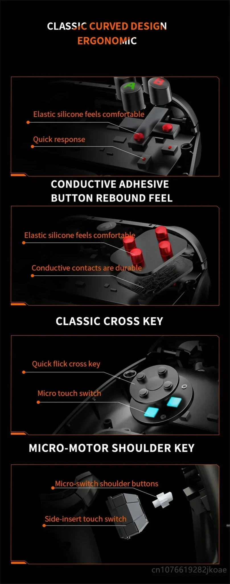"Lenovo S02 Wireless Bluetooth Controller – Six - Axis Dual Vibration Gamepad for Nintendo Switch, PC, Android TV & iOS" - RELUX.STORE