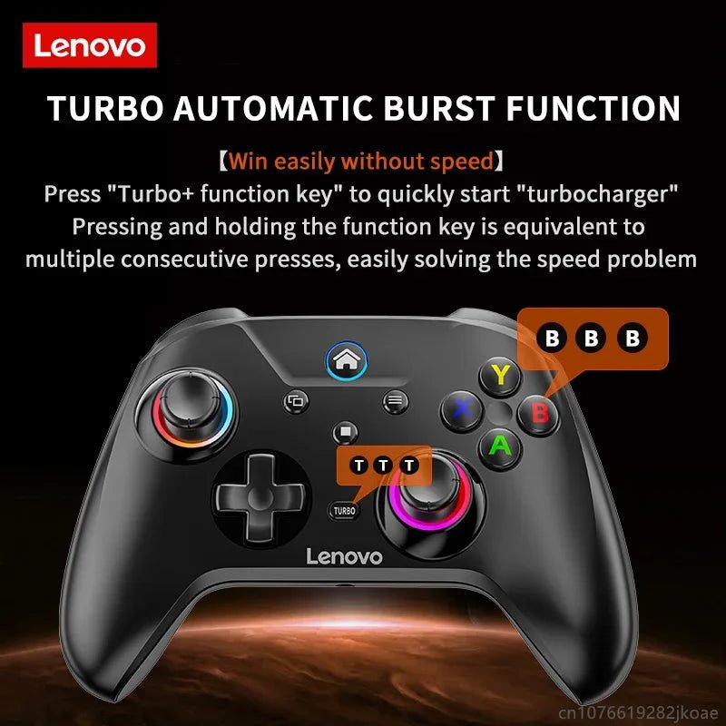 "Lenovo S02 Wireless Bluetooth Controller – Six - Axis Dual Vibration Gamepad for Nintendo Switch, PC, Android TV & iOS" - RELUX.STORE