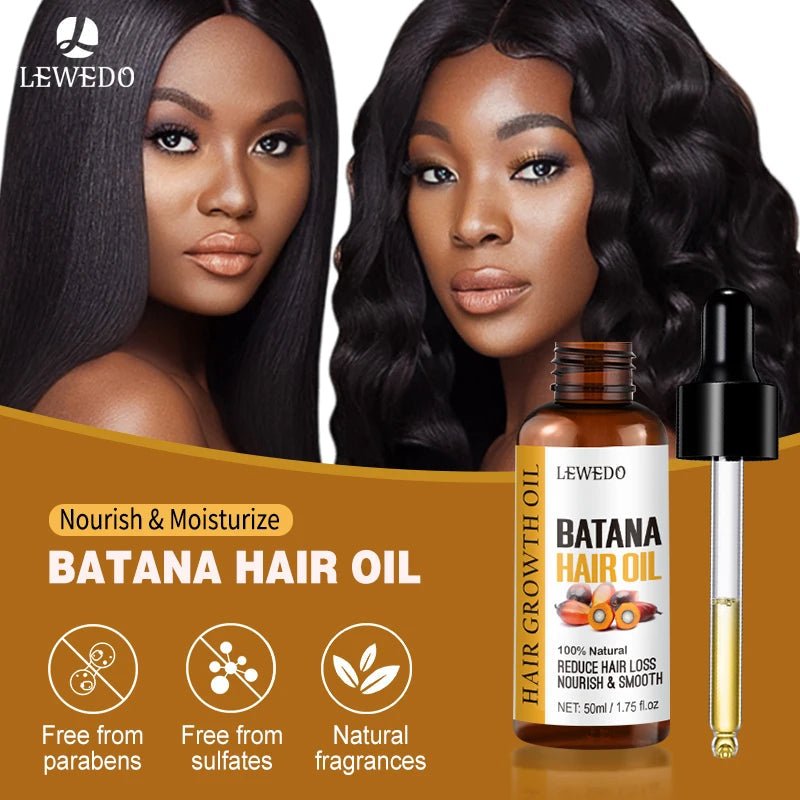 Lewedo Naturals Batana Oil Fast Hair Growth for Men Women Pure Batana Oil Nourish Shiny Hair Healthy Hair Care Anti Hair Loss - RELUX.STORE