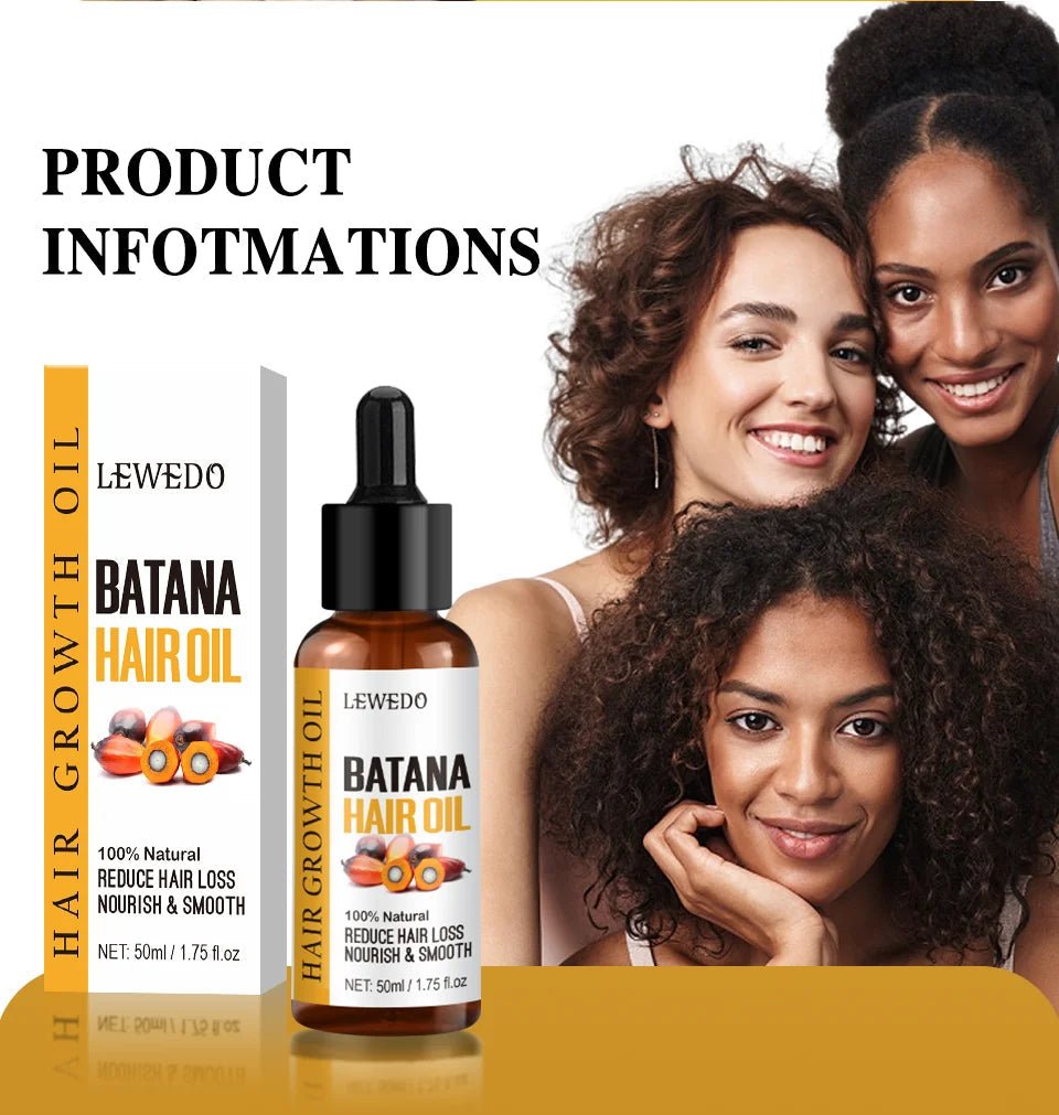 Lewedo Naturals Batana Oil Fast Hair Growth for Men Women Pure Batana Oil Nourish Shiny Hair Healthy Hair Care Anti Hair Loss - RELUX.STORE