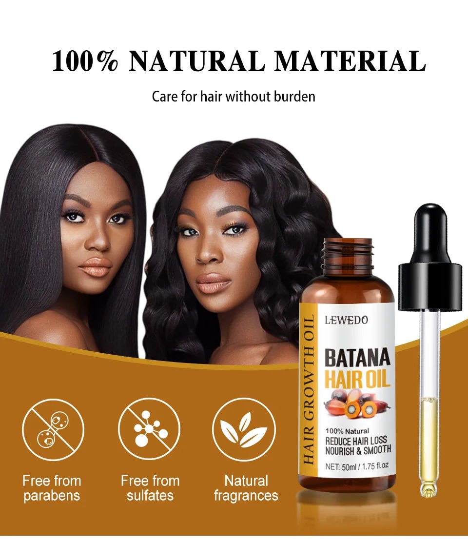 Lewedo Naturals Batana Oil Fast Hair Growth for Men Women Pure Batana Oil Nourish Shiny Hair Healthy Hair Care Anti Hair Loss - RELUX.STORE