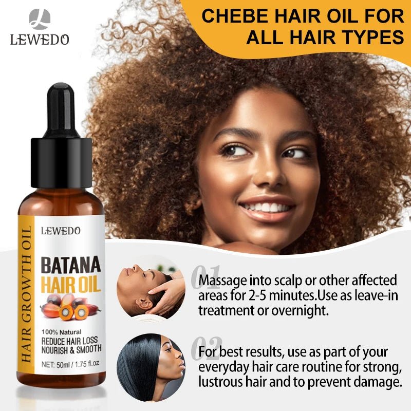 Lewedo Naturals Batana Oil Fast Hair Growth for Men Women Pure Batana Oil Nourish Shiny Hair Healthy Hair Care Anti Hair Loss - RELUX.STORE