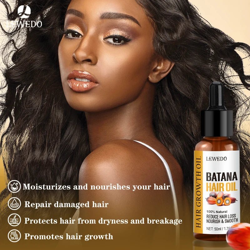 Lewedo Naturals Batana Oil Fast Hair Growth for Men Women Pure Batana Oil Nourish Shiny Hair Healthy Hair Care Anti Hair Loss - RELUX.STORE