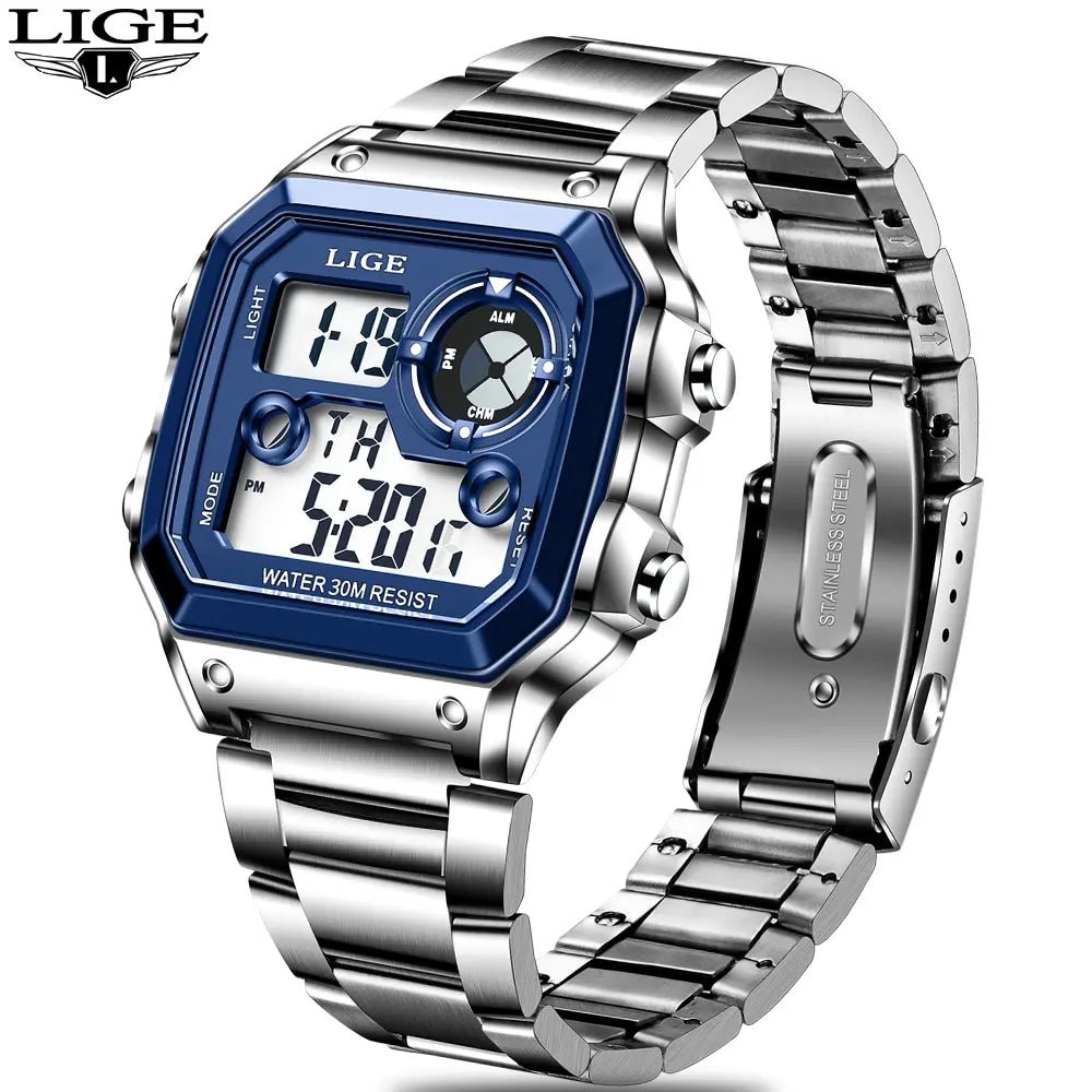 LIGE 2023 NEW Luxury Brand Men Watch Military Digital Watches Sport Wristwatch Mens Waterproof Clock Male Relogio Masculino - RELUX.STORE