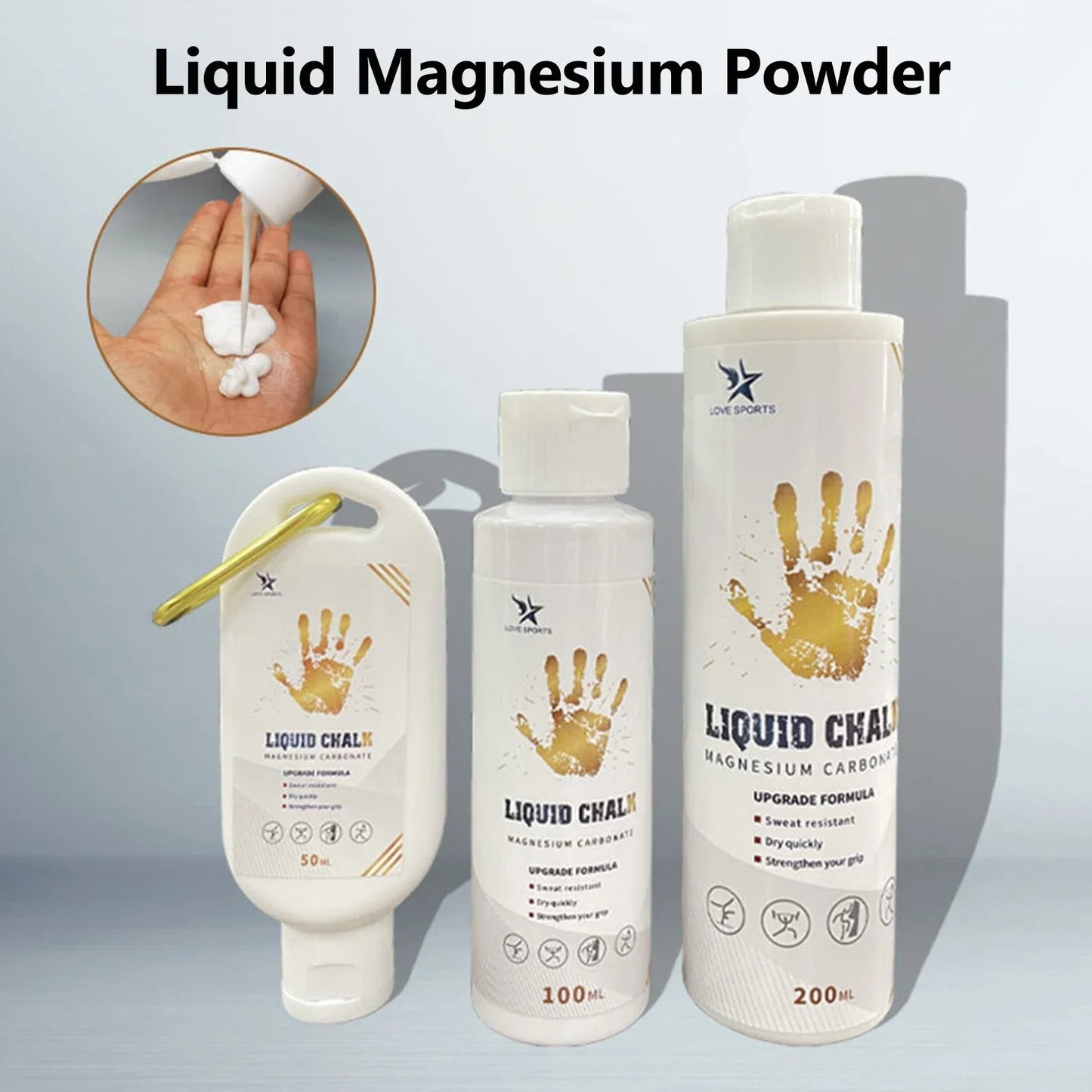 "Liquid Chalk Magnesium Powder – 50/100/200ml Anti - Slip Grip Cream for Weightlifting, Climbing & Gym Fitness by Relux.Store" - RELUX.STORE