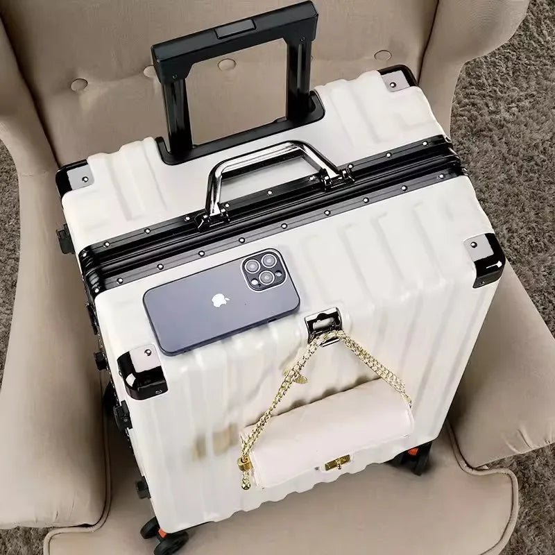 Luggage female mute universal wheel trolley case aluminum frame 24 inch student password suitcase male - RELUX.STORELuggage female mute universal wheel trolley case aluminum frame 24 inch student password suitcase male