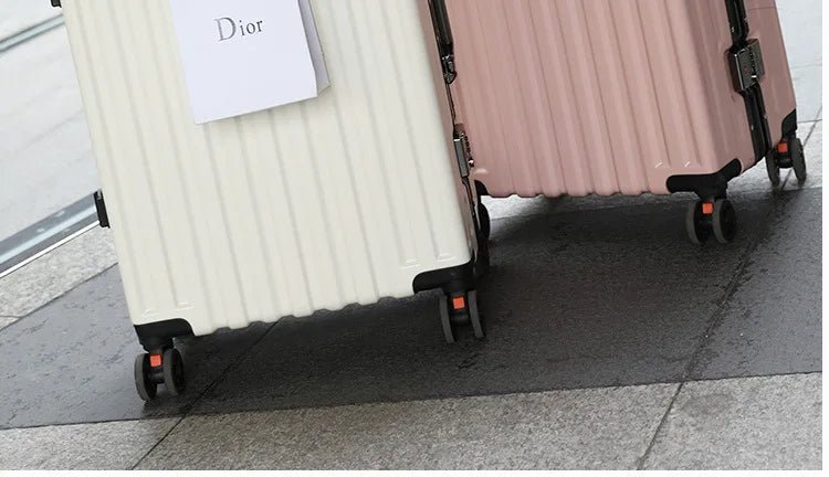 Luggage female mute universal wheel trolley case aluminum frame 24 inch student password suitcase male - RELUX.STORELuggage female mute universal wheel trolley case aluminum frame 24 inch student password suitcase male