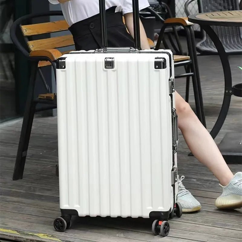 Luggage female mute universal wheel trolley case aluminum frame 24 inch student password suitcase male - RELUX.STORELuggage female mute universal wheel trolley case aluminum frame 24 inch student password suitcase male