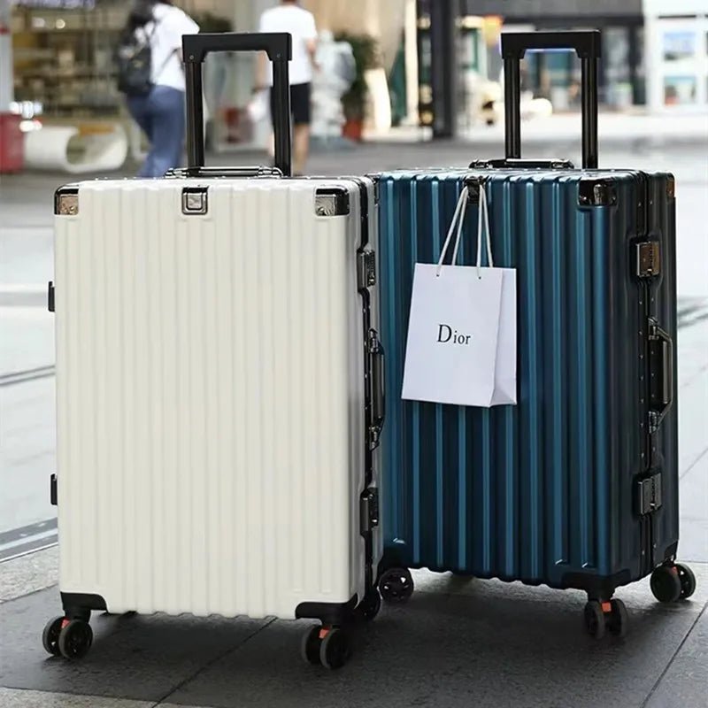 Luggage female mute universal wheel trolley case aluminum frame 24 inch student password suitcase male - RELUX.STORELuggage female mute universal wheel trolley case aluminum frame 24 inch student password suitcase male