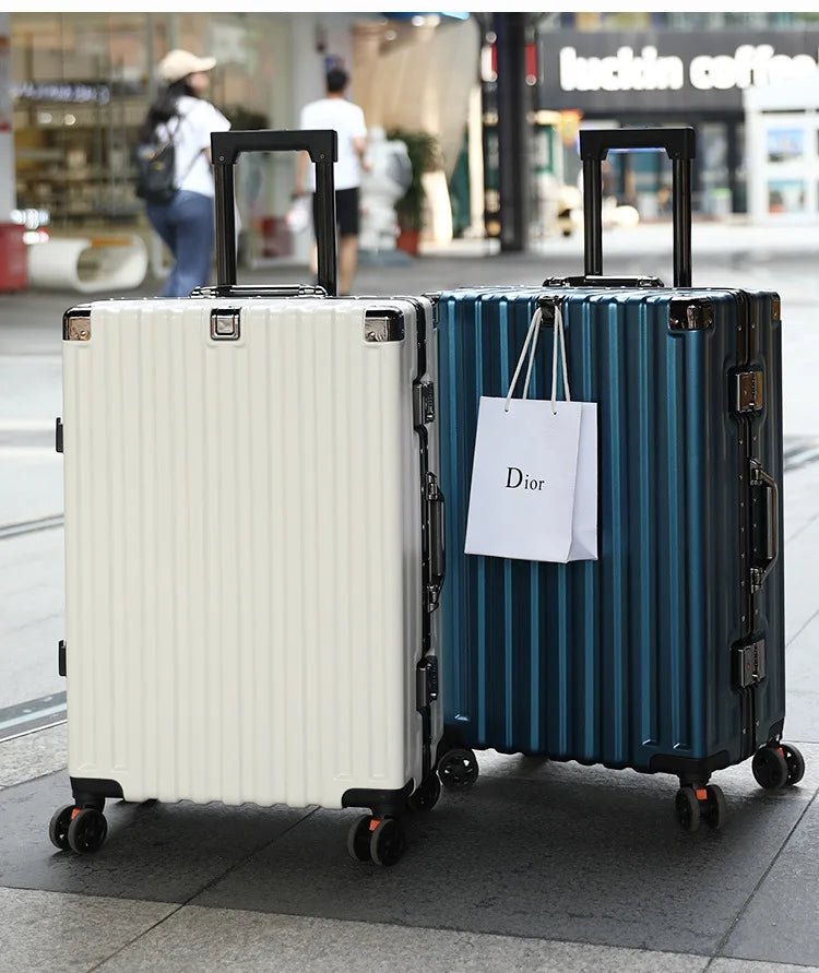 Luggage female mute universal wheel trolley case aluminum frame 24 inch student password suitcase male - RELUX.STORELuggage female mute universal wheel trolley case aluminum frame 24 inch student password suitcase male