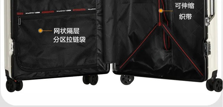 Luggage female mute universal wheel trolley case aluminum frame 24 inch student password suitcase male - RELUX.STORELuggage female mute universal wheel trolley case aluminum frame 24 inch student password suitcase male