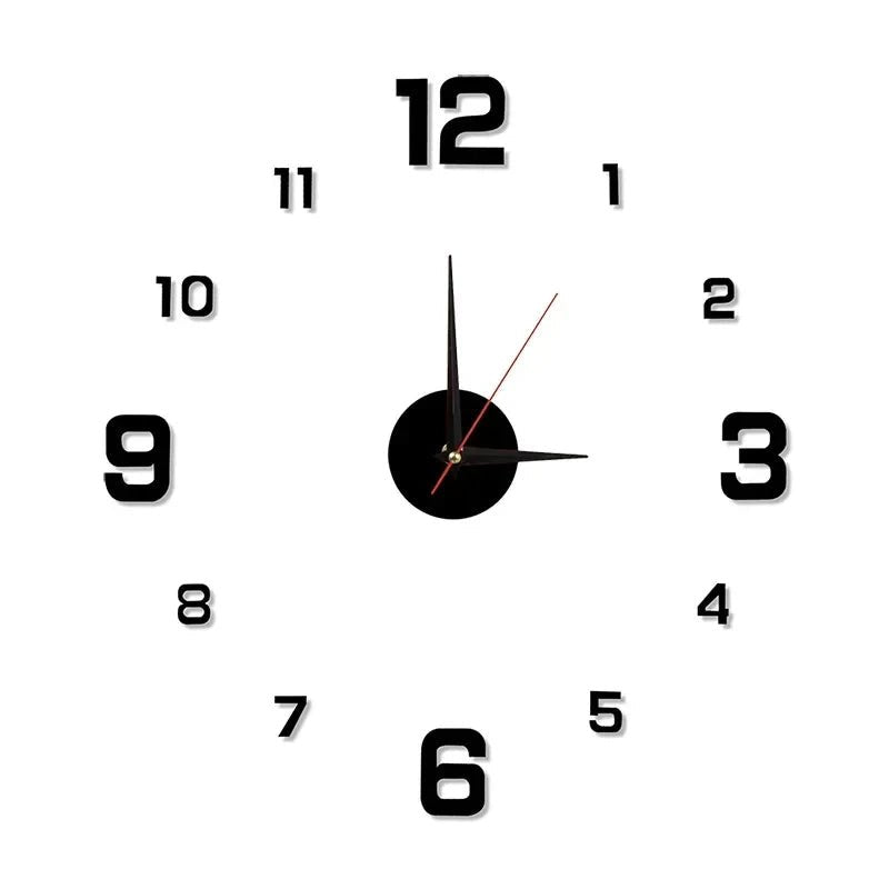 Luminous Digital Clock DIY Stereoscopic Wall Clock Silent Clock Living Room Bedroom Wall Clock Home Decorations - RELUX.STORE