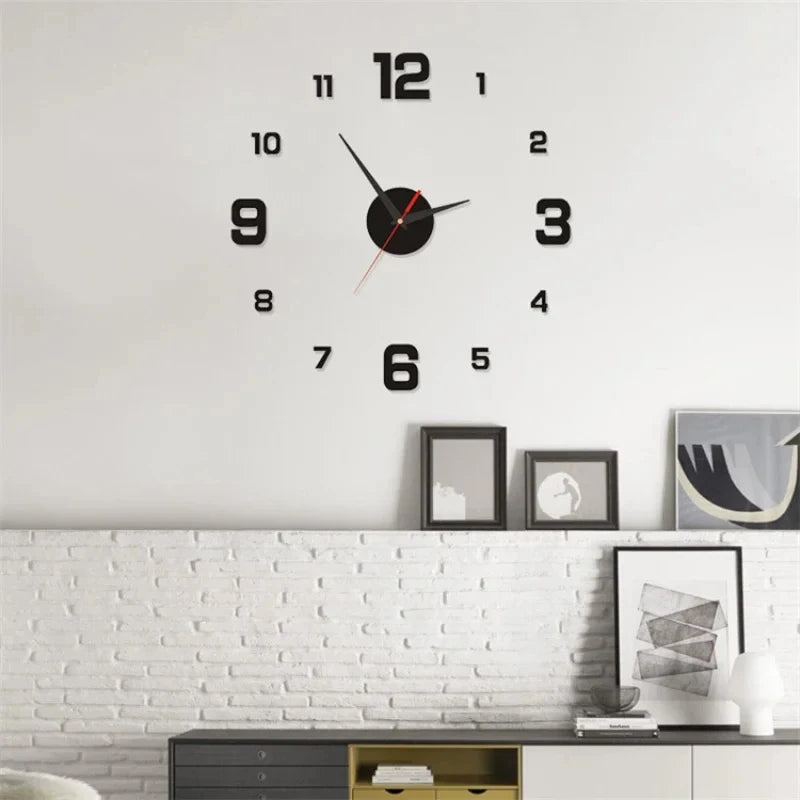 Luminous Digital Clock DIY Stereoscopic Wall Clock Silent Clock Living Room Bedroom Wall Clock Home Decorations - RELUX.STORE