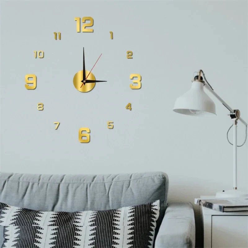 Luminous Digital Clock DIY Stereoscopic Wall Clock Silent Clock Living Room Bedroom Wall Clock Home Decorations - RELUX.STORE
