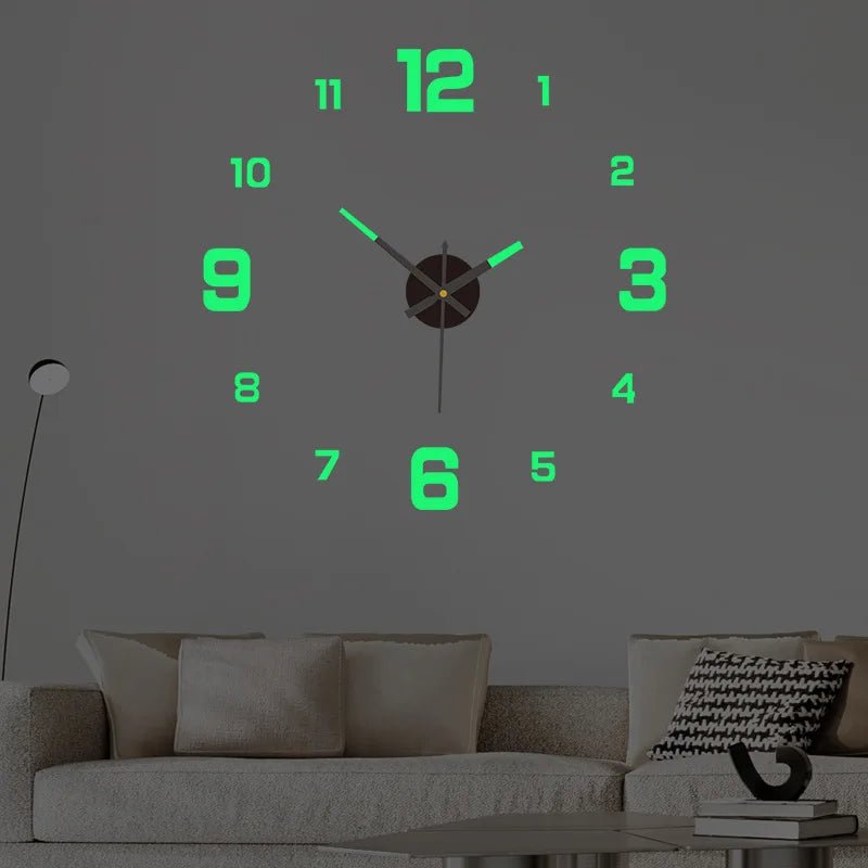 Luminous Digital Clock DIY Stereoscopic Wall Clock Silent Clock Living Room Bedroom Wall Clock Home Decorations - RELUX.STORE