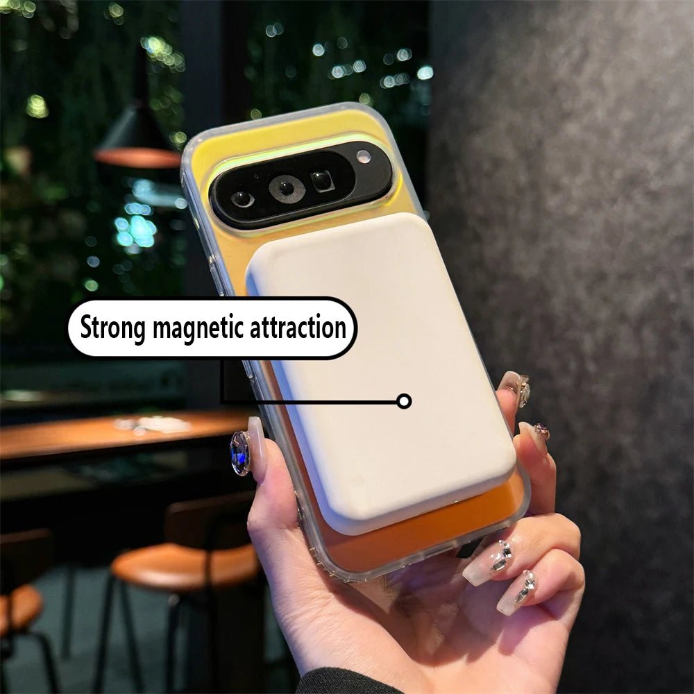 "Luxury Aurora Laser MagSafe Case – Matte Gradient Wireless Charging Cover for Google Pixel 9A/9 Pro XL & Pixel 10 Pro XL" - RELUX.STORE