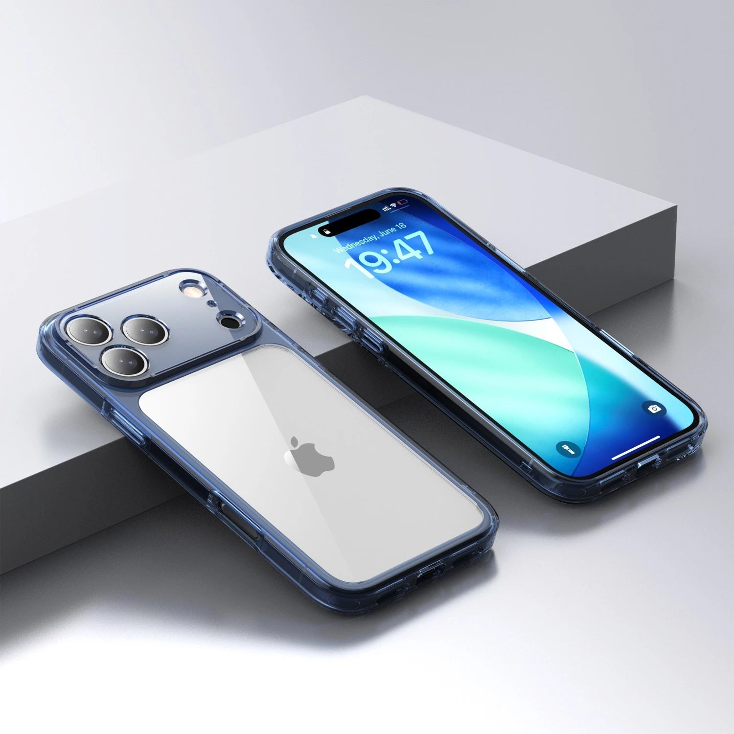 "Luxury Hybrid Transparent Shockproof Case for iPhone 17 Pro Max / 17 Air / 17 Pro Max – Clear Hard Acrylic Protective Back Cover" - RELUX.STORE