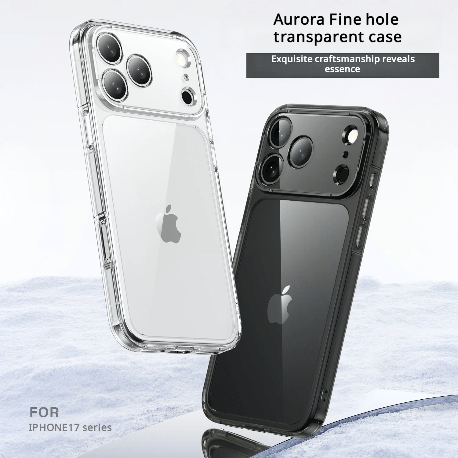 "Luxury Hybrid Transparent Shockproof Case for iPhone 17 Pro Max / 17 Air / 17 Pro Max – Clear Hard Acrylic Protective Back Cover" - RELUX.STORE