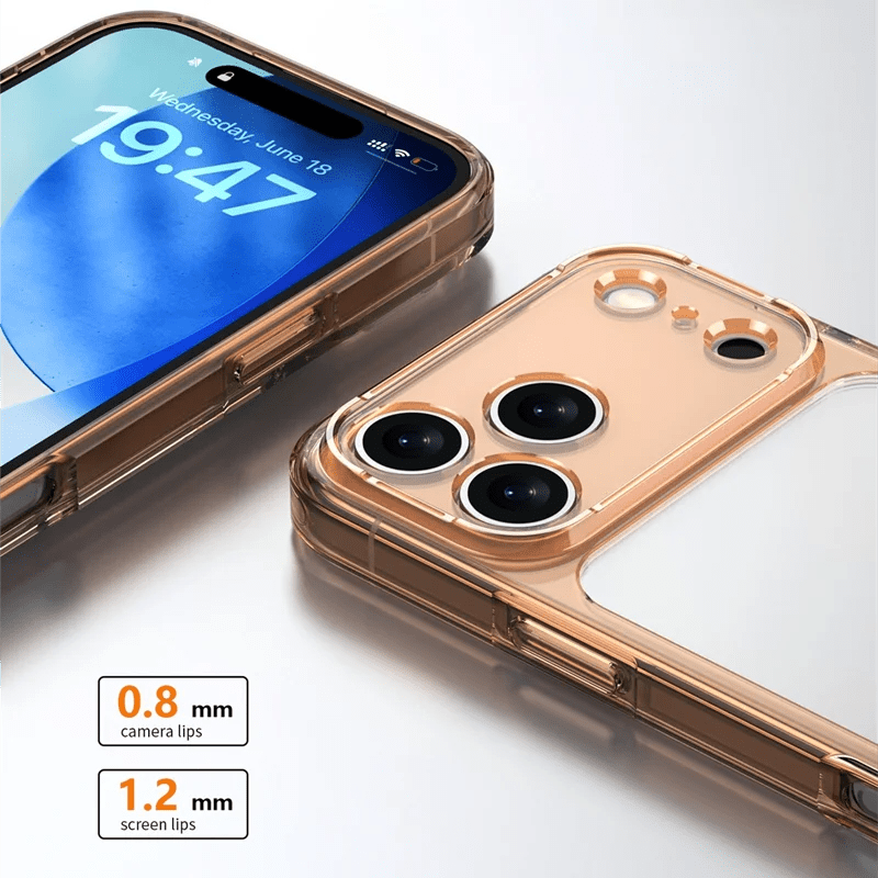 "Luxury Hybrid Transparent Shockproof Case for iPhone 17 Pro Max / 17 Air / 17 Pro Max – Clear Hard Acrylic Protective Back Cover" - RELUX.STORE