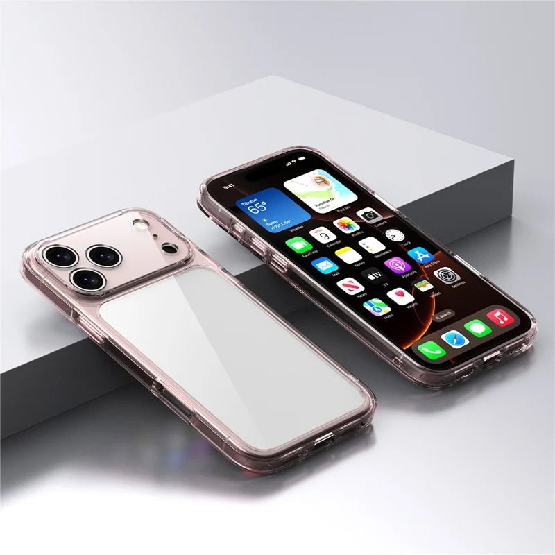 "Luxury Hybrid Transparent Shockproof Case for iPhone 17 Pro Max / 17 Air / 17 Pro Max – Clear Hard Acrylic Protective Back Cover" - RELUX.STORE