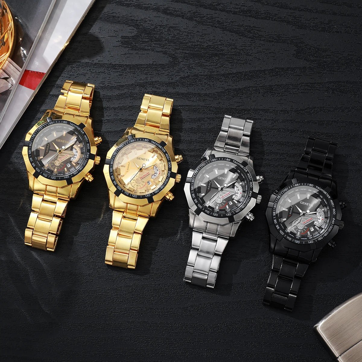 Luxury Large Dial Men Business Watches Fashion Calendar Quartz Watch for Mens Clock Reloj Hombre(Without Box) - RELUX.STORE