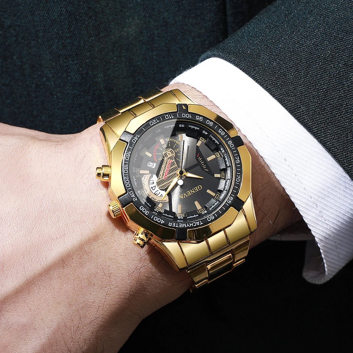 Luxury Large Dial Men Business Watches Fashion Calendar Quartz Watch for Mens Clock Reloj Hombre(Without Box) - RELUX.STORE