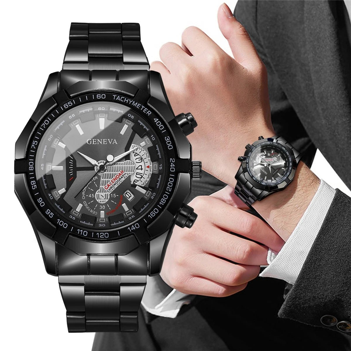 Luxury Large Dial Men Business Watches Fashion Calendar Quartz Watch for Mens Clock Reloj Hombre(Without Box) - RELUX.STORE