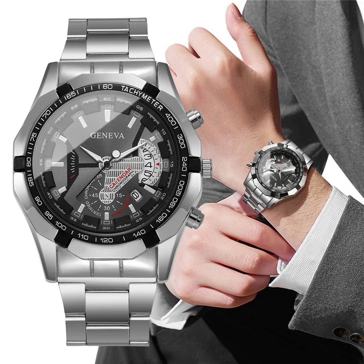 Luxury Large Dial Men Business Watches Fashion Calendar Quartz Watch for Mens Clock Reloj Hombre(Without Box) - RELUX.STORE
