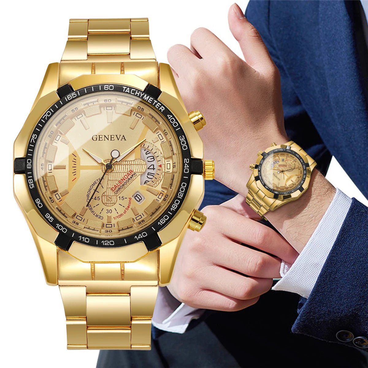 Luxury Large Dial Men Business Watches Fashion Calendar Quartz Watch for Mens Clock Reloj Hombre(Without Box) - RELUX.STORE