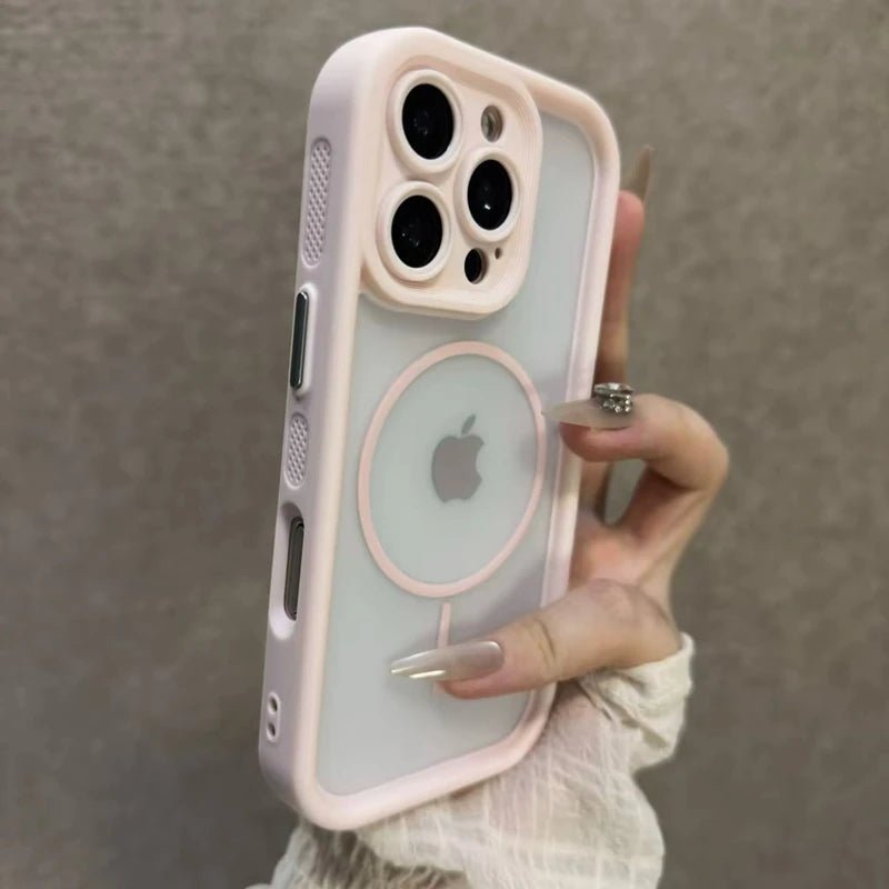 "Luxury Matte MagSafe Transparent Phone Case – Magnetic Bumper Back Cover for iPhone 11/12/13/14/15/16 Pro Max & Plus" - RELUX.STORE