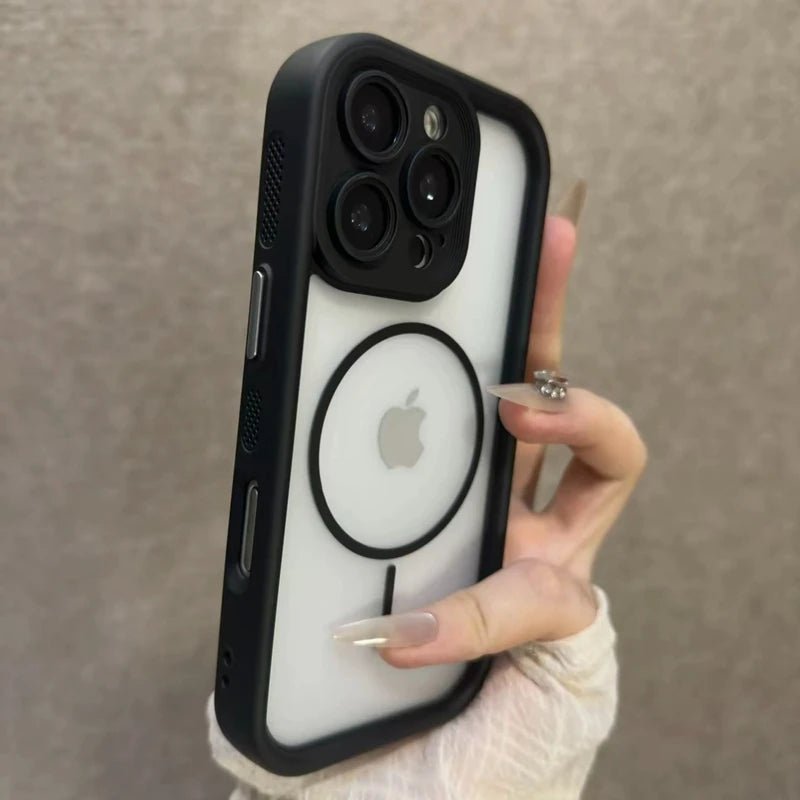 "Luxury Matte MagSafe Transparent Phone Case – Magnetic Bumper Back Cover for iPhone 11/12/13/14/15/16 Pro Max & Plus" - RELUX.STORE