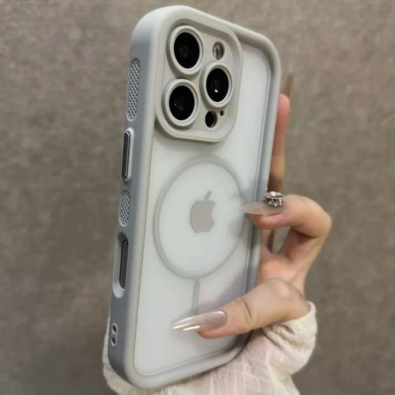 "Luxury Matte MagSafe Transparent Phone Case – Magnetic Bumper Back Cover for iPhone 11/12/13/14/15/16 Pro Max & Plus" - RELUX.STORE