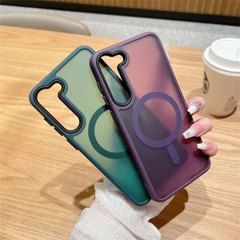 Luxury Matte Translucent Business Case for Samsung Galaxy S25/S24/S23/S22/S21/S20 Plus FE – MagSafe Magnetic Protective Cover - RELUX.STORE