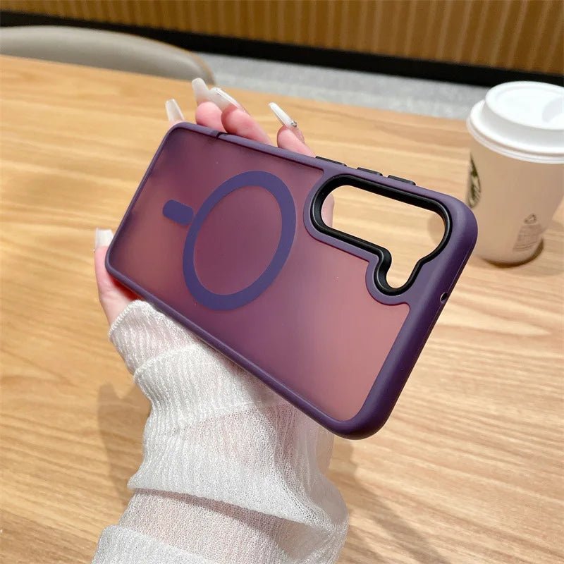 Luxury Matte Translucent Business Case for Samsung Galaxy S25/S24/S23/S22/S21/S20 Plus FE – MagSafe Magnetic Protective Cover - RELUX.STORE