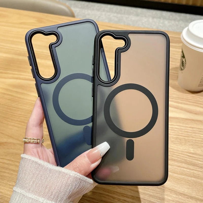 Luxury Matte Translucent Business Case for Samsung Galaxy S25/S24/S23/S22/S21/S20 Plus FE – MagSafe Magnetic Protective Cover - RELUX.STORE